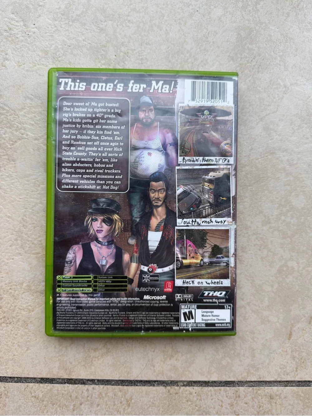 THQ Big Mutha Truckers 2 | CIB w/ Manual | Xbox | M | NTSC-U/C | 2005 | Working